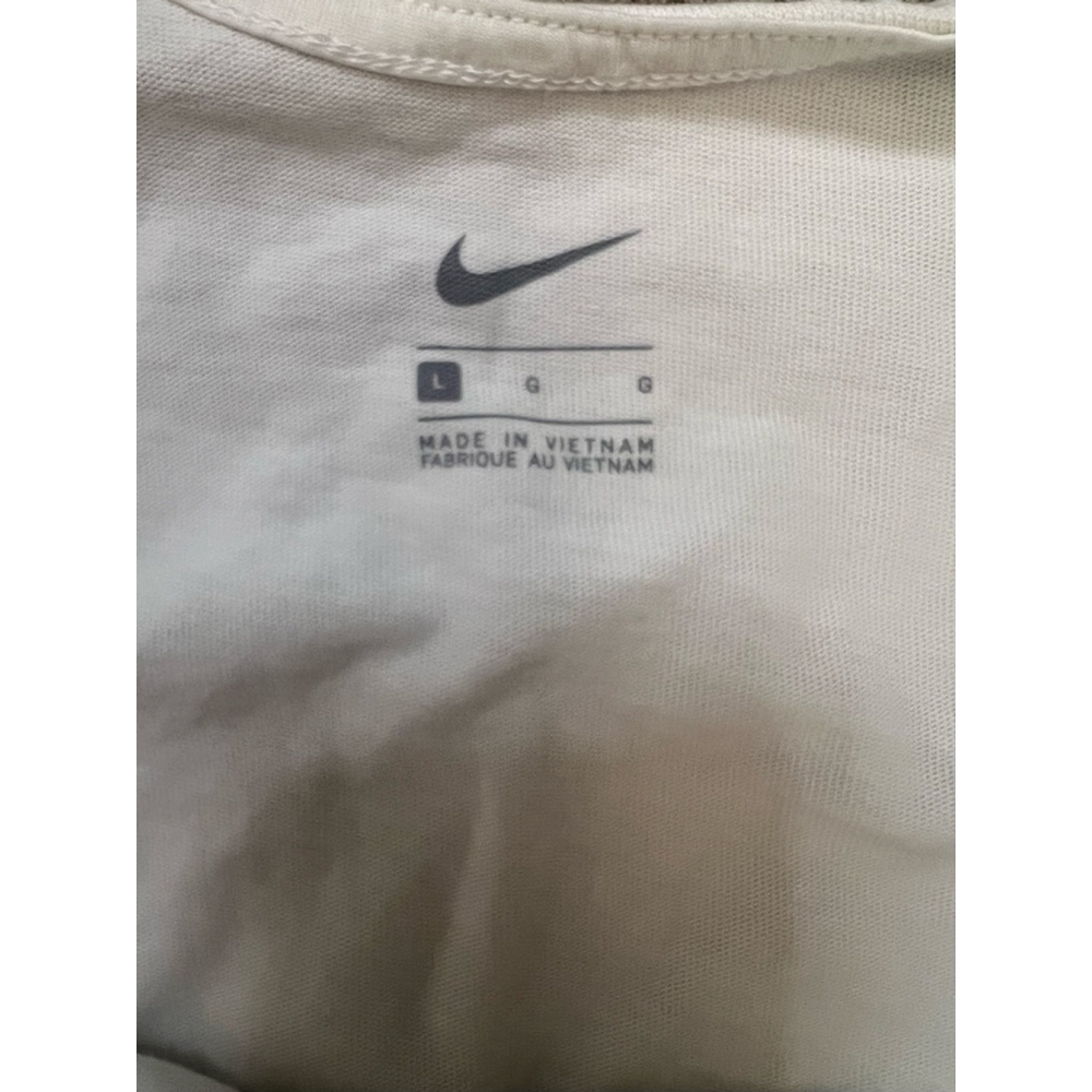Nike Women’s Cream Cropped Drawstring Tank Top Size Large - Picture 9 of 9